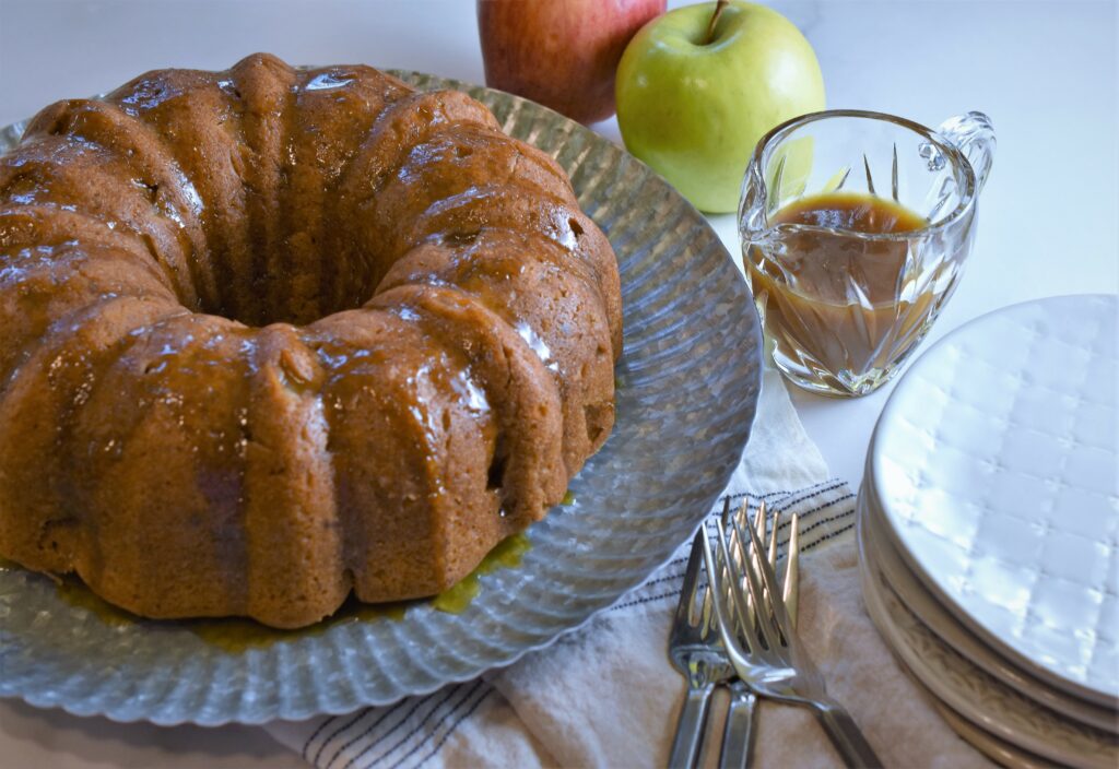 Autumn inspired cake ready to serve